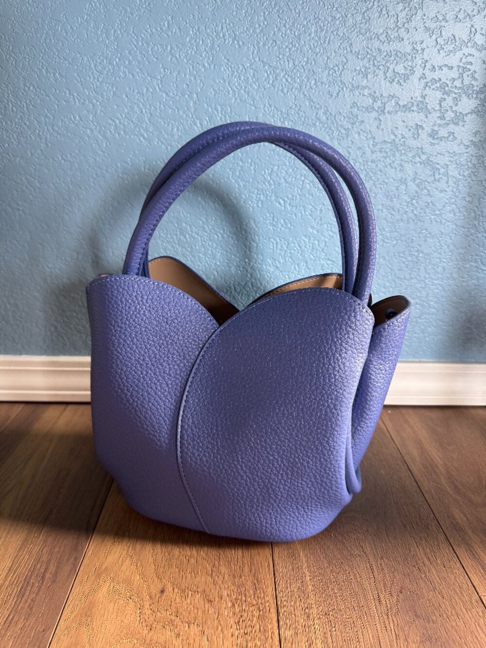 Melie Bianco Tulip Top-Handle Crossbody Tote | Vegan Bag | Like New